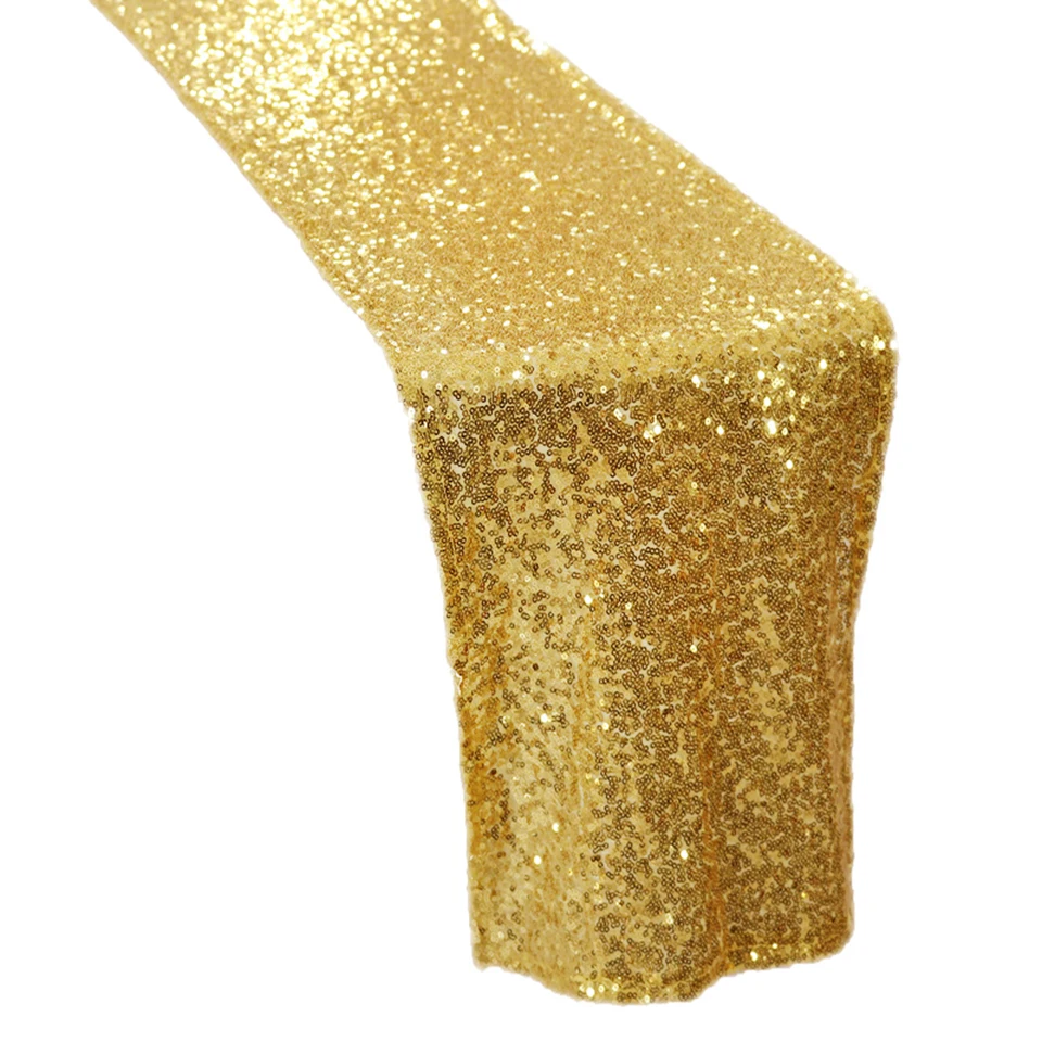 Золотая скатерть с блестками для свадьбы вечеринки Рождества домашнего