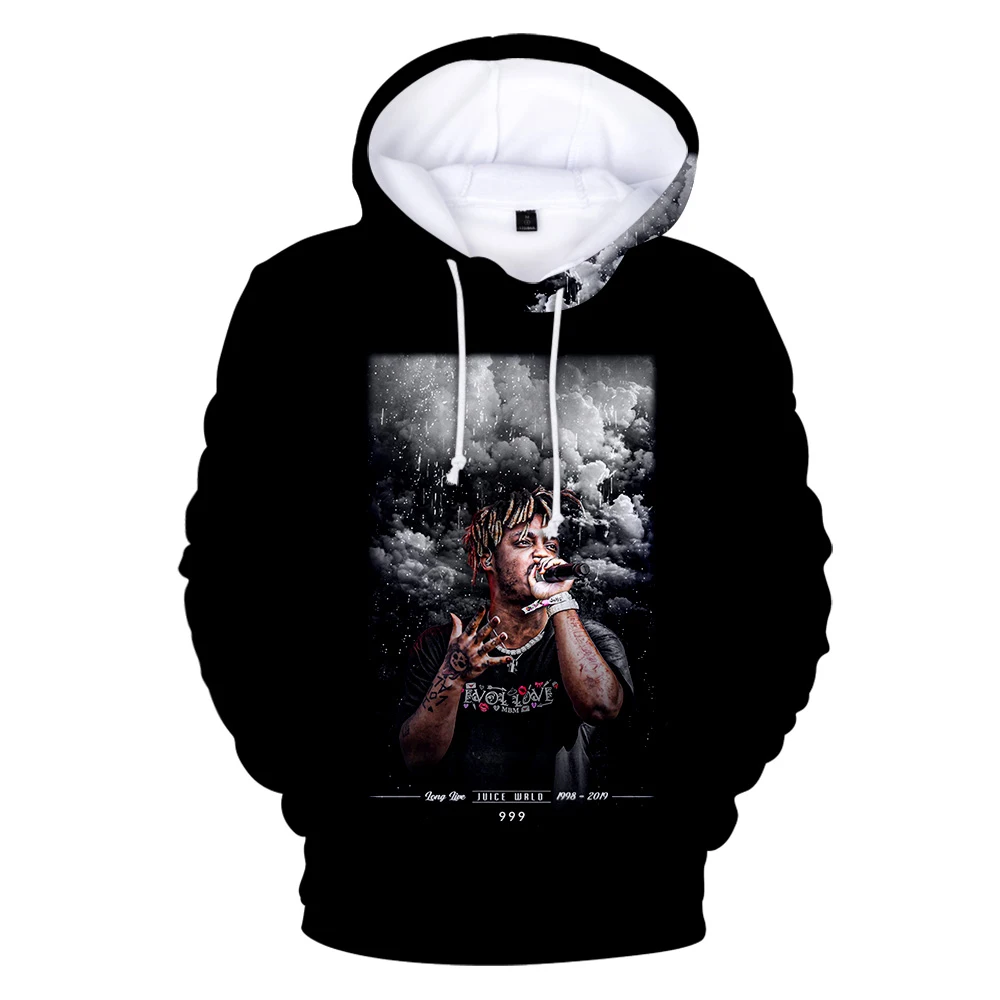 

New Fashion Hoodies Juice Wrld 3D Print Sweatshirt Men Women Hip Hop Oversized Hoodie Harajuku Rapper Streetwear Unisex Clothing