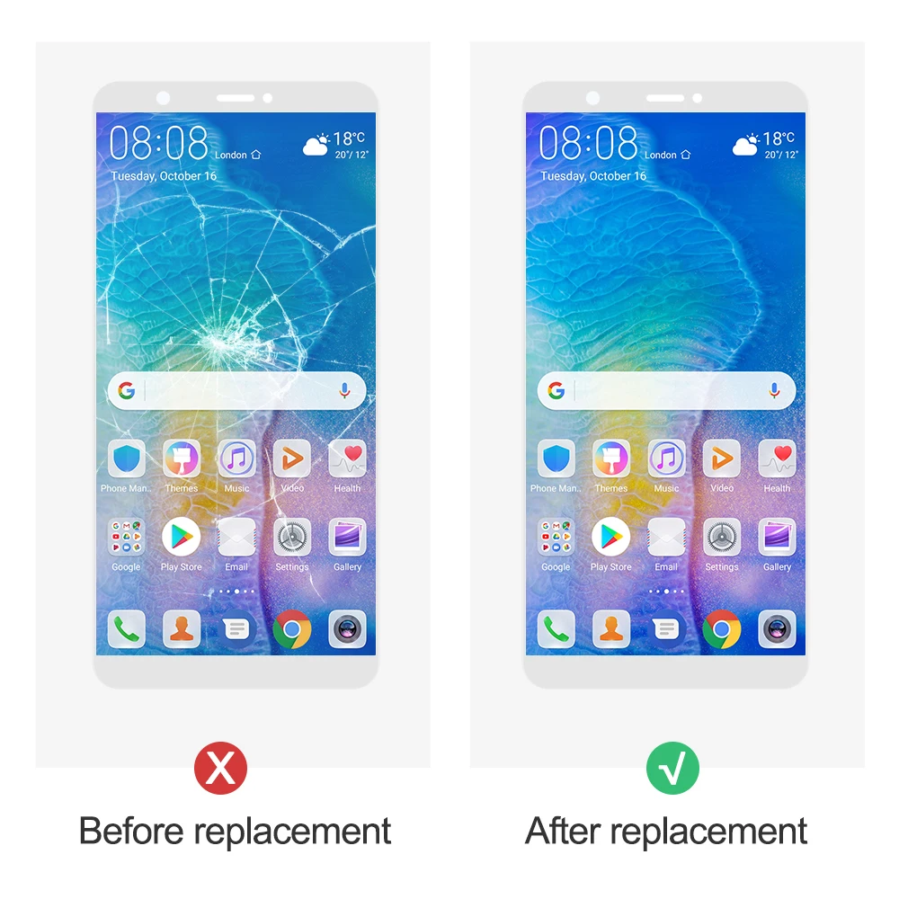 Для Huawei P Смарт ЖК дисплей сенсорный экран дигитайзер сборка для с рамкой рис LX1 L21