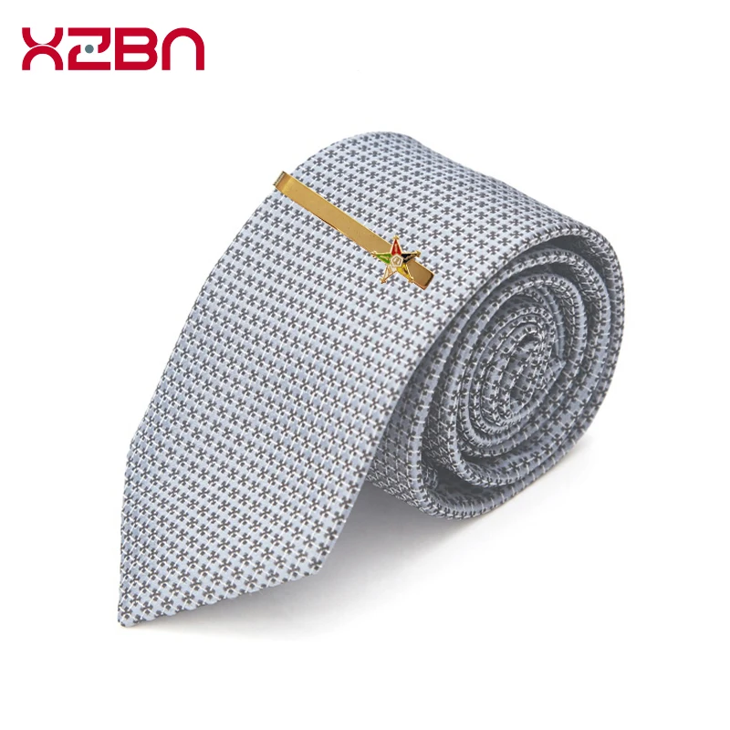 Мужской классический зажим для галстука с позолотой