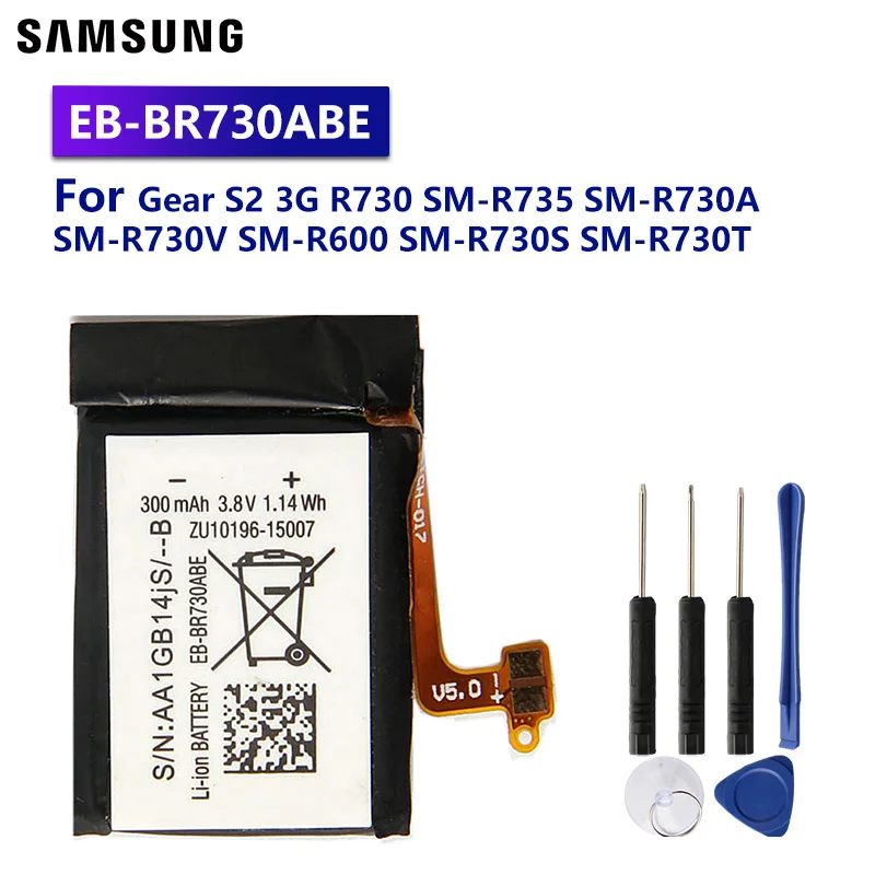 Оригинальный аккумулятор EB-BR730ABE для Samsung Gear S2 3G с функцией R730 SM-R735 SM-R730A SM-R730V SM-R600