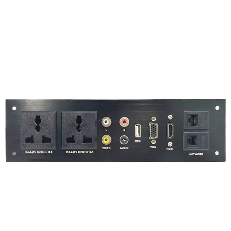 Universal SOCKET Панель из алюминиевого сплава AC 110-240V USB аудио VGA Сеть HDMI интерфейс UK/EU/US/CN электрическая розетка плата питания Китай переходник - Цвет: Universal SOCKET