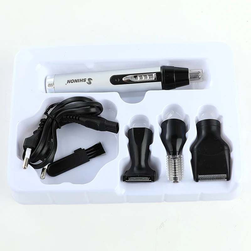 

4 In 1 Nose Hair Trimmer Electric Facial Ear Hair Clipper Stainless Steel Blades Nose Hair Cutting Machine Men Beard Trimmer 30D