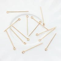 copper metal needle eye pin ball head pin 50pcslot for diy jewellery making components pins material