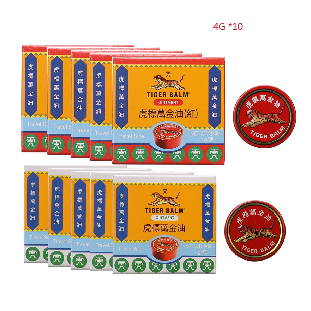 [10 шт.] мазь тигрового бальзама (красный и белый) 4 г|Пластыри терапевтические| |