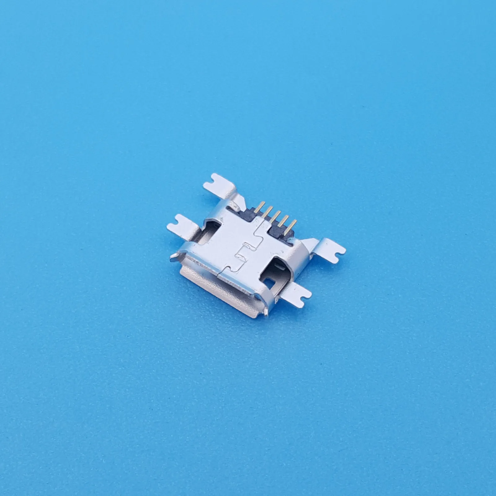20 шт. Micro USB Тип B 4 ножки 1 27 мм SMT SMD гнездовой 5 контактный разъем PCB паяльный