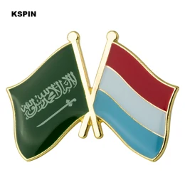 XY0486-9 Флаг Саудовской Аравии Флаг дружбы нагрудные булавки флаг нагрудные булавки значок с флагом страны флаг значок брошь - Окраска металла: XY0486-9