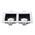 Коммерческое освещение квадратный светодиодный регулируемый встраиваемый потолочный светильник GU10 держатель лампы Белый Черный MR16 Светодиодный светильник