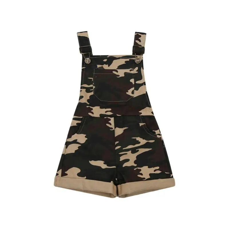 

Toddler Kids Baby Girls Camouflage Romper Jumpsuit Short Pants Overall Summer