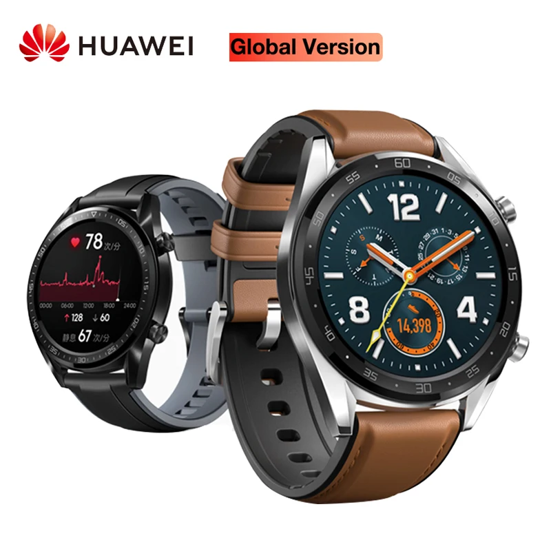 Смарт-часы HUAWEI GT водонепроницаемые трекер сердечного ритма Поддержка NFC gps