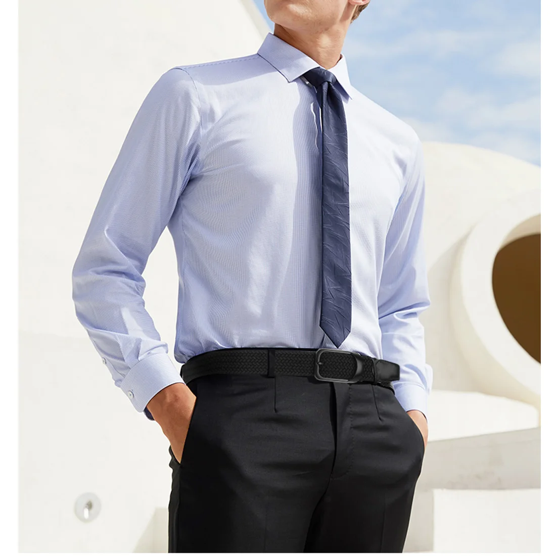 Эластичный ремень Drizzte для мужчин черный длинный эластичный пояс с металлической