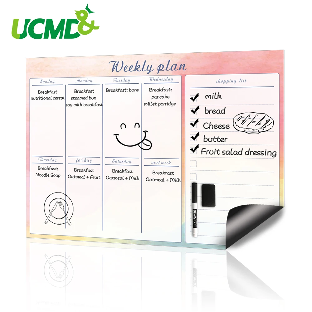 Магнитный календарь белая доска для холодильника наклейка 42x30 см ежемесячный и