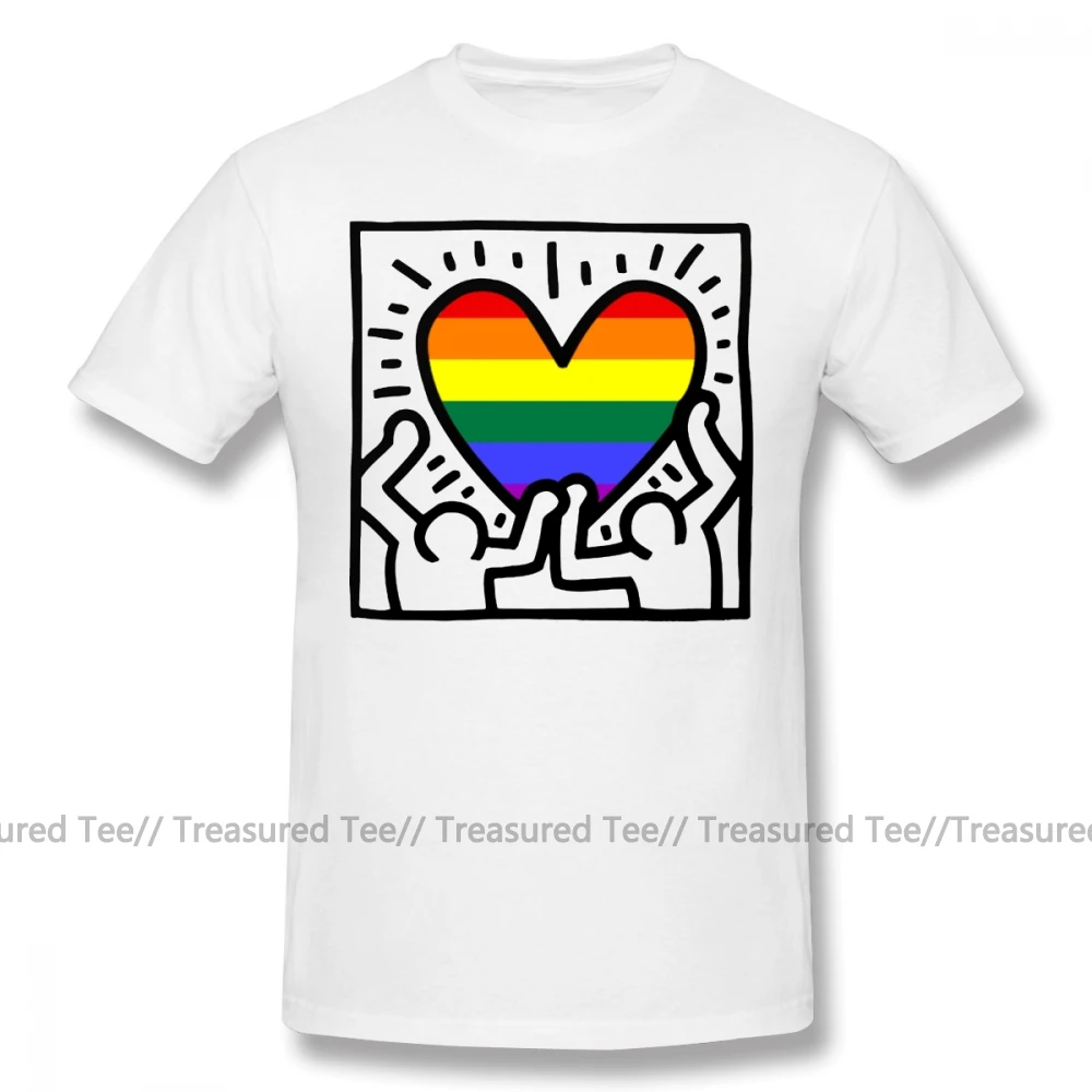 Keith Haring, футболка, Keith Haring, Gay Version 1, футболка с принтом, 100 хлопок, Мужская футболка, короткий рукав, отличная футболка