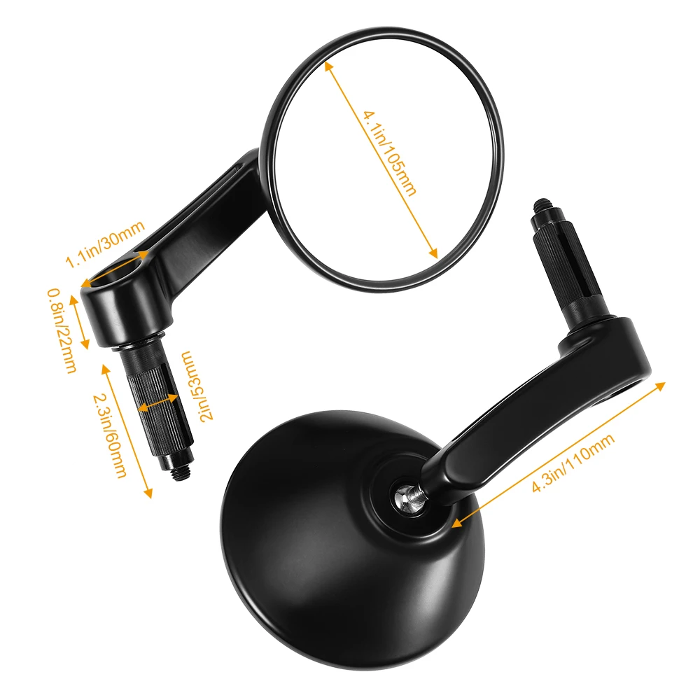Зеркало на руль мотоцикла 18 мм торцевое зеркало круглое для круизера Softail Для Dyna