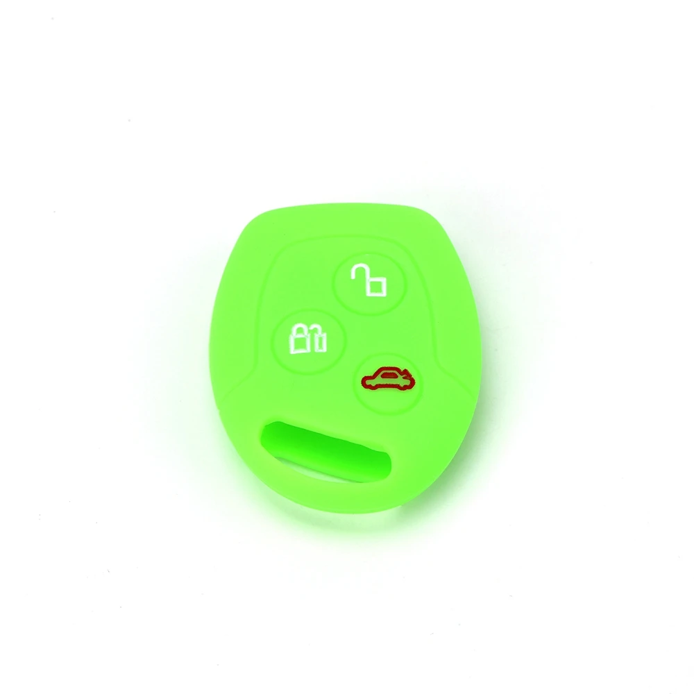 Силиконовый чехол для ключа автомобиля подходит Ford Focus Mondeo Festiva Fusion Fiesta ка 3 кнопки