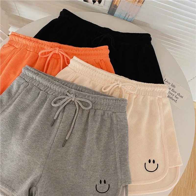

VIDMID 2pcs children's girls shorts summer new girls casual wide leg pants baby kids pants children smile sports pants P6071 10