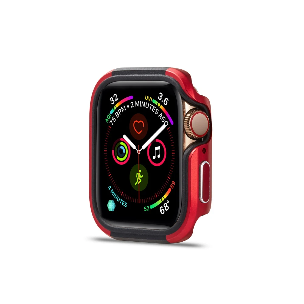 Силиконовый+ металлический чехол из алюминиевого сплава для Apple Watch 4, 5, 40 мм, 44 мм, защитный бампер для iWatch 5, 4, 40, 44 мм, корпус
