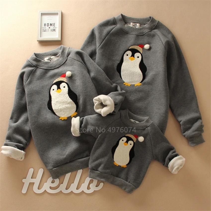 Свитер для родителей и детей рождественские свитера пижамы теплый свитшот с