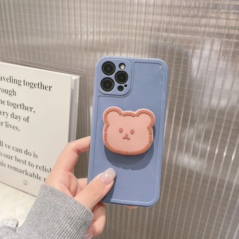 

phone case mobile shell for iphone11 XR XS 7/8/SE 2020 11pro Xs 7p/8plus X/Xs 12 12pro/max 12mini cute cartoon ins bear holder