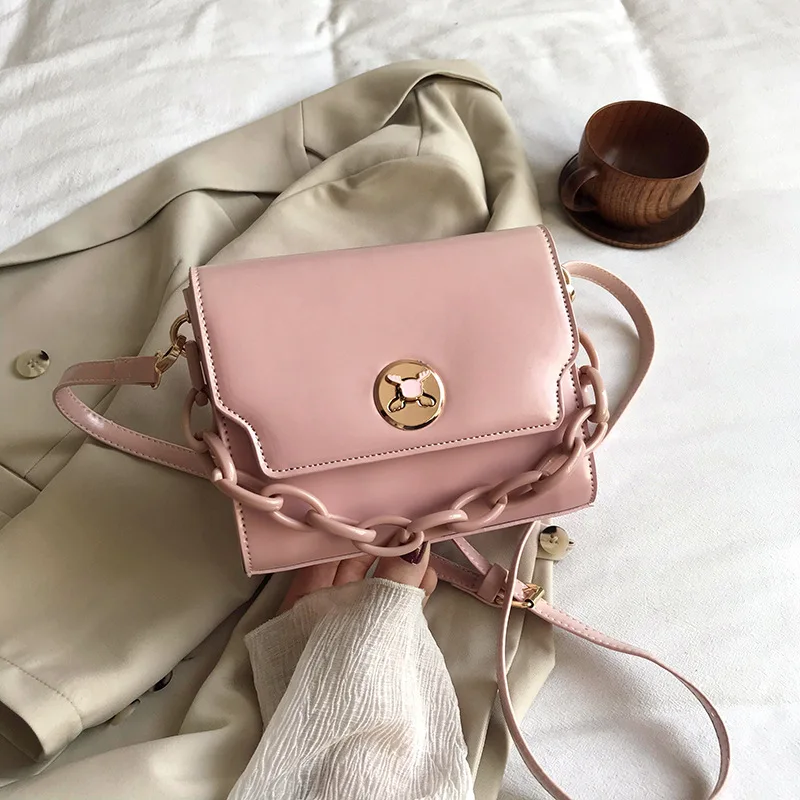 

Disney Korean Girl Wild Acrylic Mickey Small Square Bag New Fashion Shopping Dating Handbag Chain Shoulder Messenger Bag