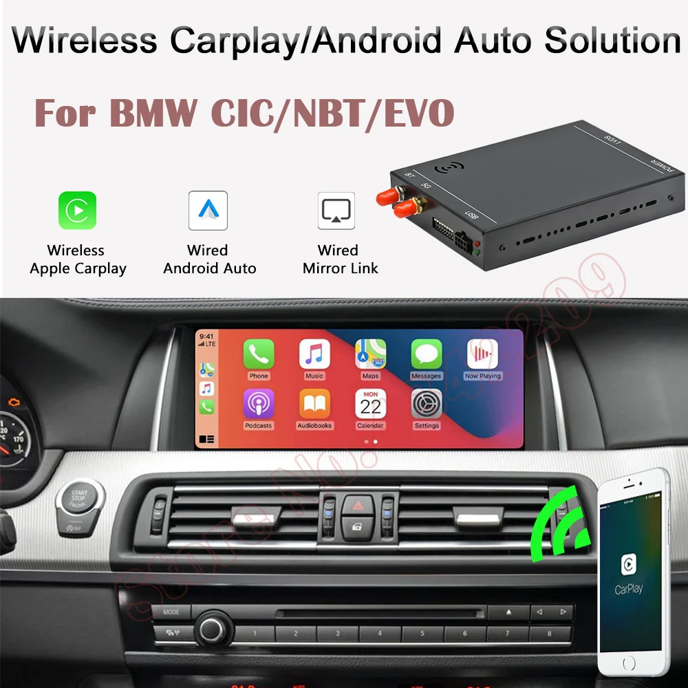 Беспроводной экран Carplay Android для BMW X1 E84 F48 CIC система NBT мультимедийный видео