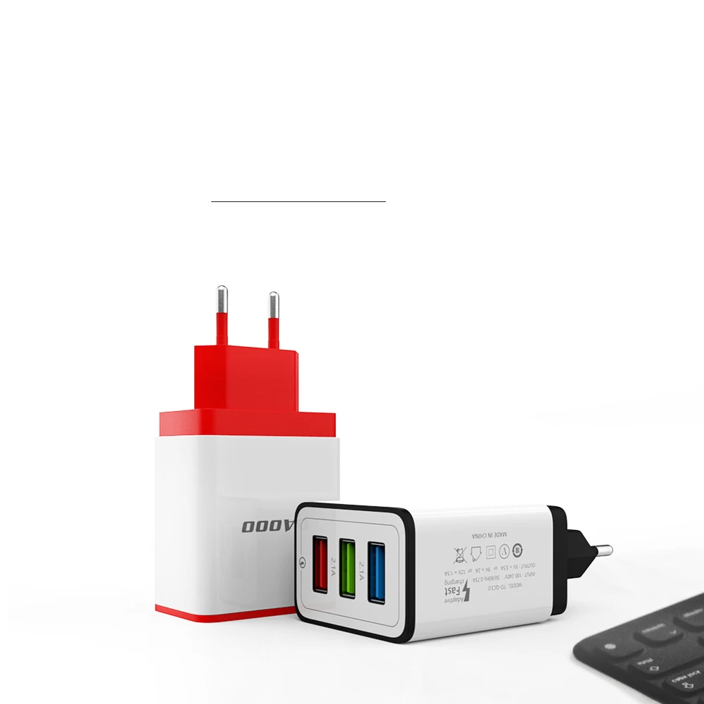 CBAOOO Travel USB Charger 5V 3A EU Plug Quick Charging Mini Charger Adapter Smart Charger for Mobile Phone Charger