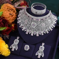 missvikki famous brand green cz luxury african jewelry sets for women wedding party zircon crystal dubai bridal jewelry set gift