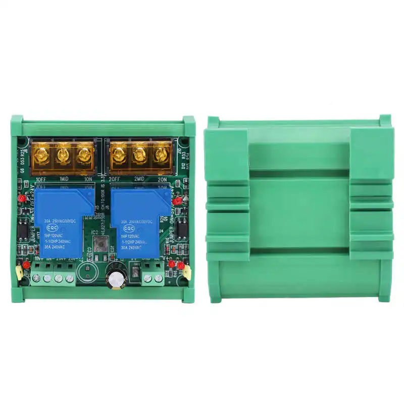 Релейный модуль 24 В 2 канала 30A Высокая мощность большой ток релейный ПЛК Модуль