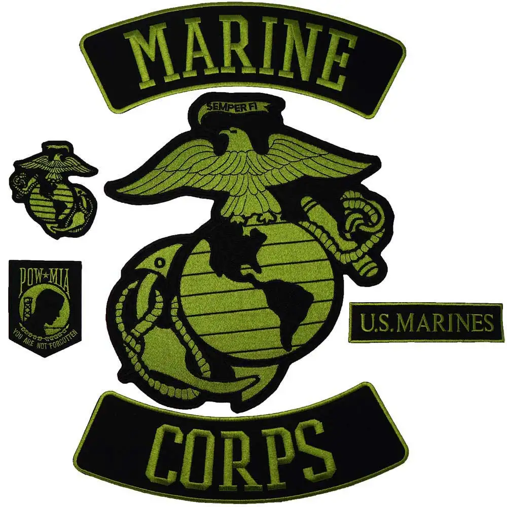 

US MARINE CORPS EAGLE Embroidered Sewing Label punk biker Patches Clothes Stickers Apparel Accessories Badge