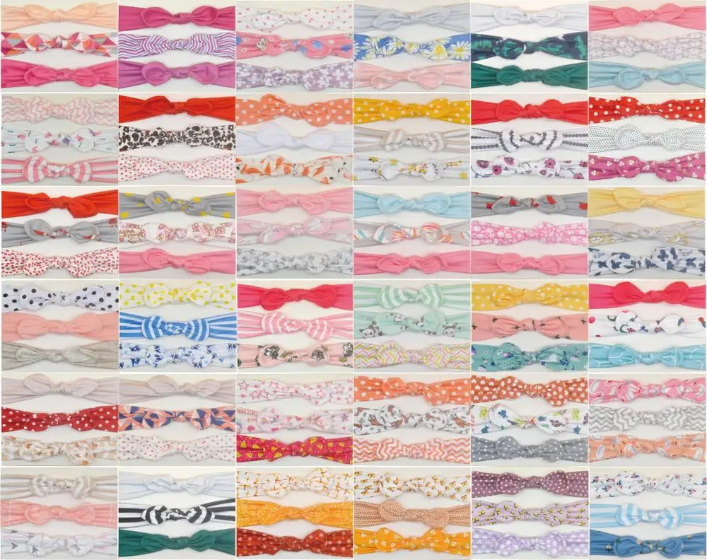 Головные повязки для маленьких девочек 3 шт. однотонные головные детей