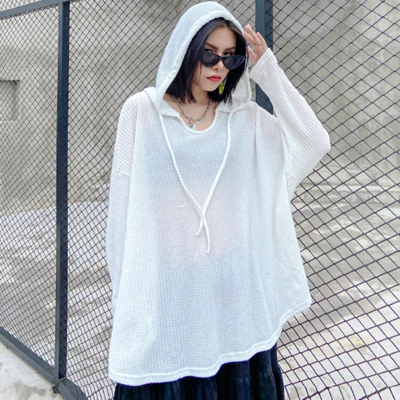 

XUXI Hoodie Women 2021 Spring Autumn New Loose And Thin Coat Korean Loose And Casual Hooded Pullovers Top E3223