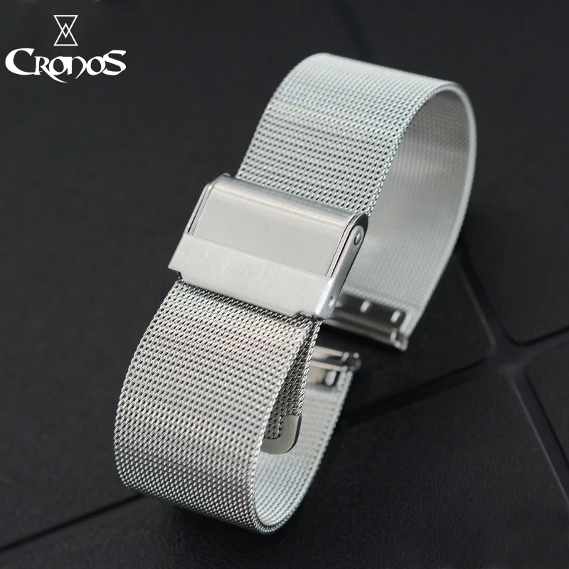 Cronos детали часов металлический ремешок сетка нержавеющая сталь полированный