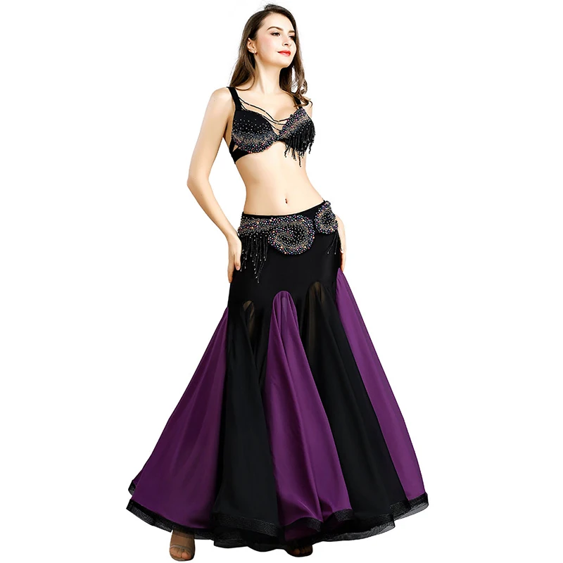 Women Oriental belly dance costumes set dancing clothes Bra Belt fishtail Skirt mermaid outfit dress | Тематическая одежда и