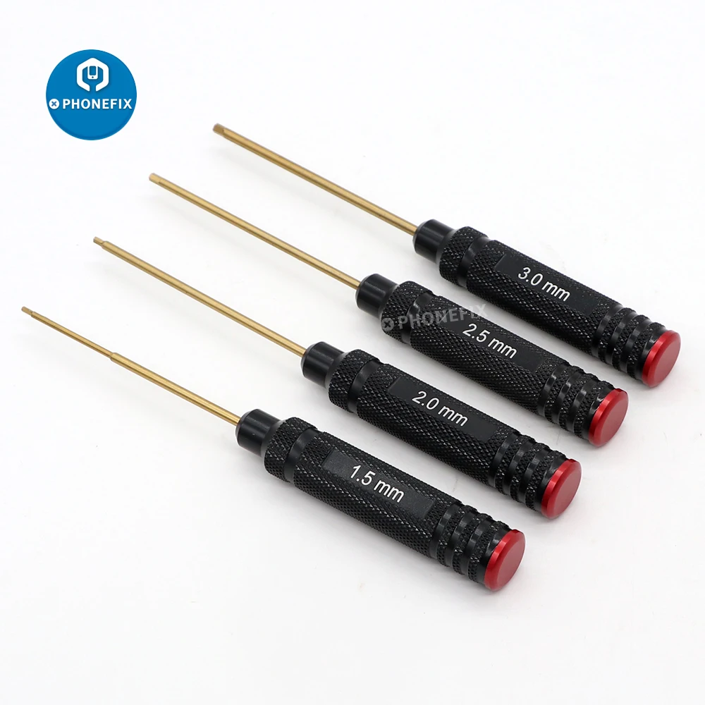 

Screwdriver Hexagon Head 1.5 2.0 2.5 3.0mm Titanium Coated Hex Screw Driver Tools Set Kits For FPV Racing Drone Car Airplanes