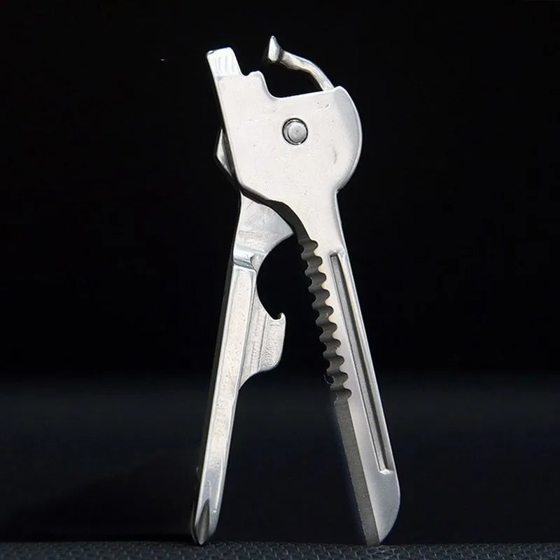 

Мини-нож, инструмент, многофункциональная отвертка, кольцо, брелок, карманный, для выживания, многофункциональный набор ключей, тактический...