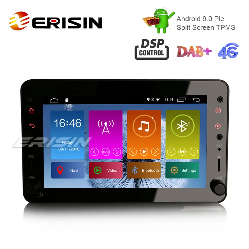 Erisin ES2929D 7 &quotDAB + Android 9 0 автомобиль с радио gps wifi 4G для renault dacia duster Dokker