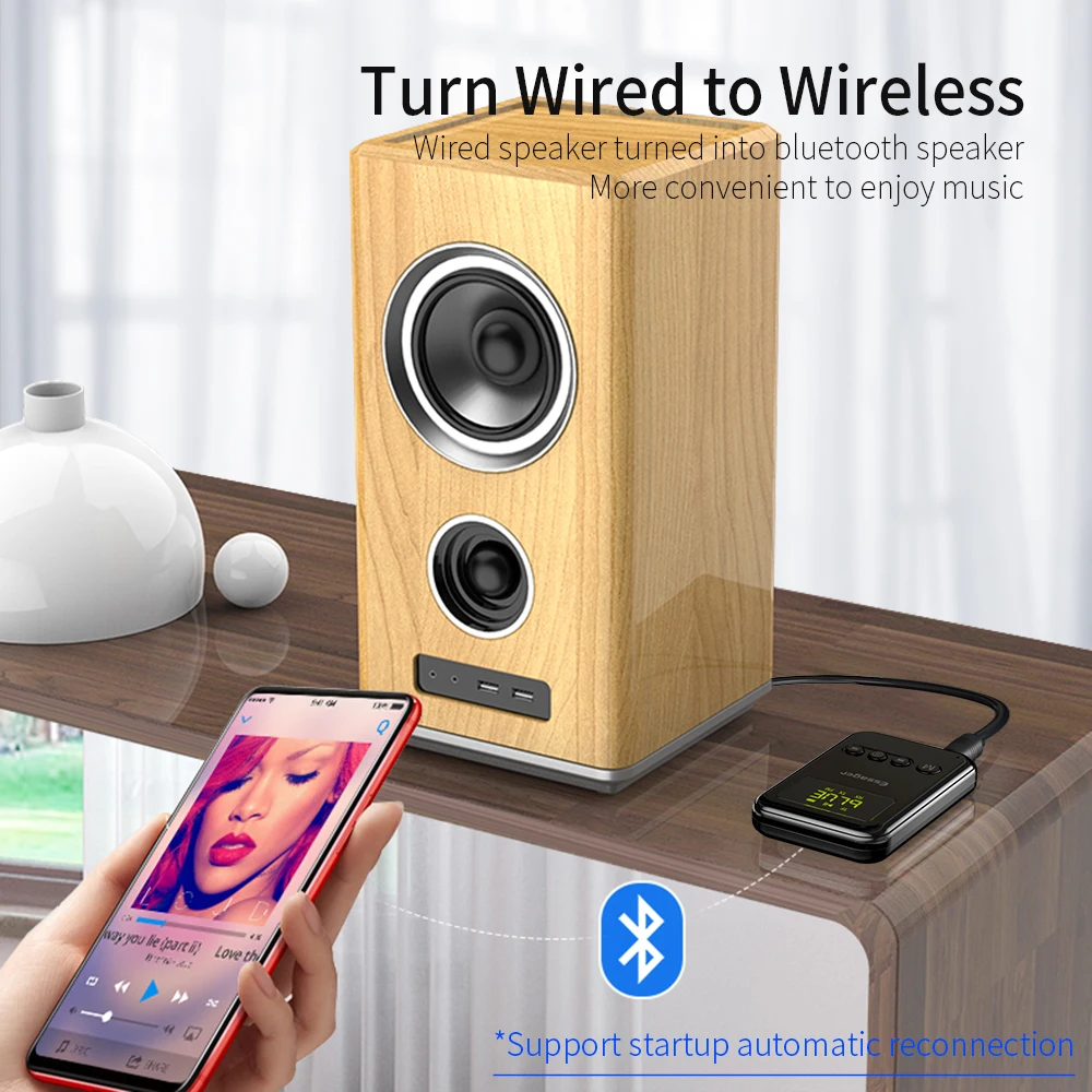 Передатчик Essager Bluetooth 5 0 приемник разъем 3 мм Aux аудио беспроводной адаптер для ПК
