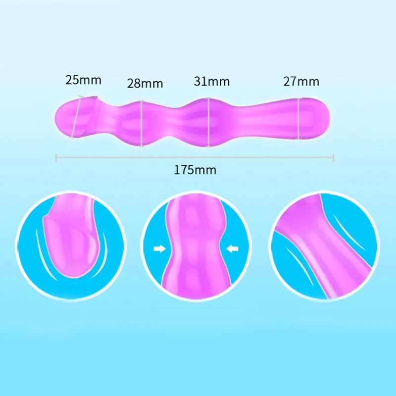 Jelly Anal Beads for Beginner Butt Plug Prostate Massager Flexible Dildo Sex Toys Man Woman Gay Products | Красота и здоровье