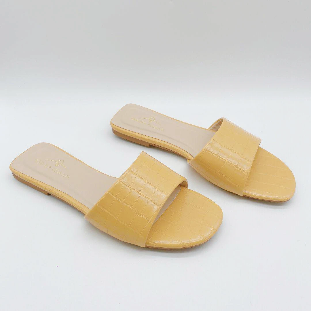 Туфли женские на плоской подошве суперминималистская модная пляжная обувь ПУ