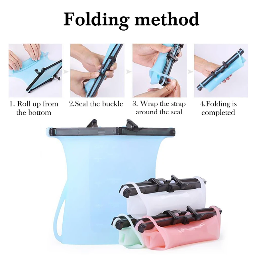 

Silicone Food Storage Bags Reusable Ziplock Bag Leakproof Containers Refrigerator Fresh Bag Vegetable Fruit Liquid Snack Storage