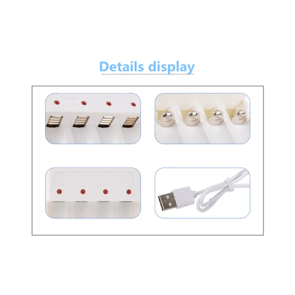 Адаптер быстрой зарядки USB 4 слота зарядное устройство для аккумулятора