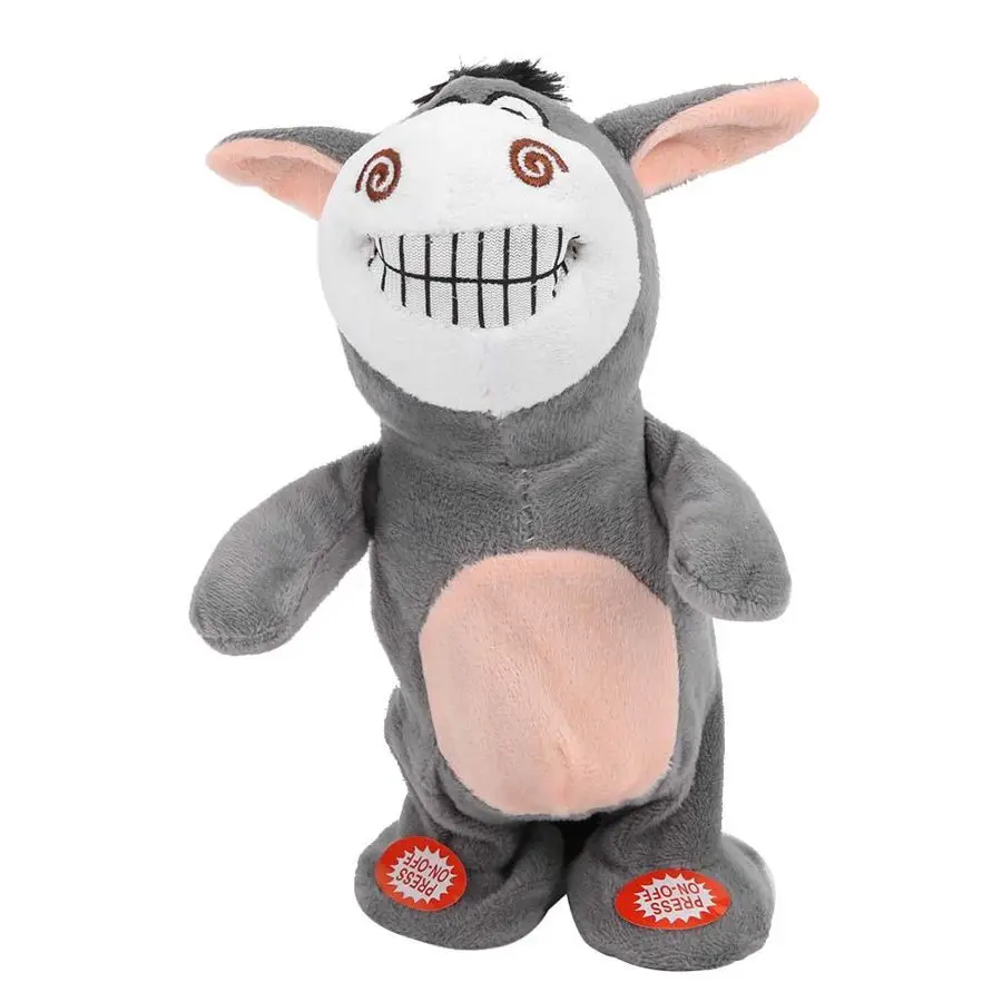 Интерактивный Электрический говорящий плюшевый Ослик игрушка Электронные