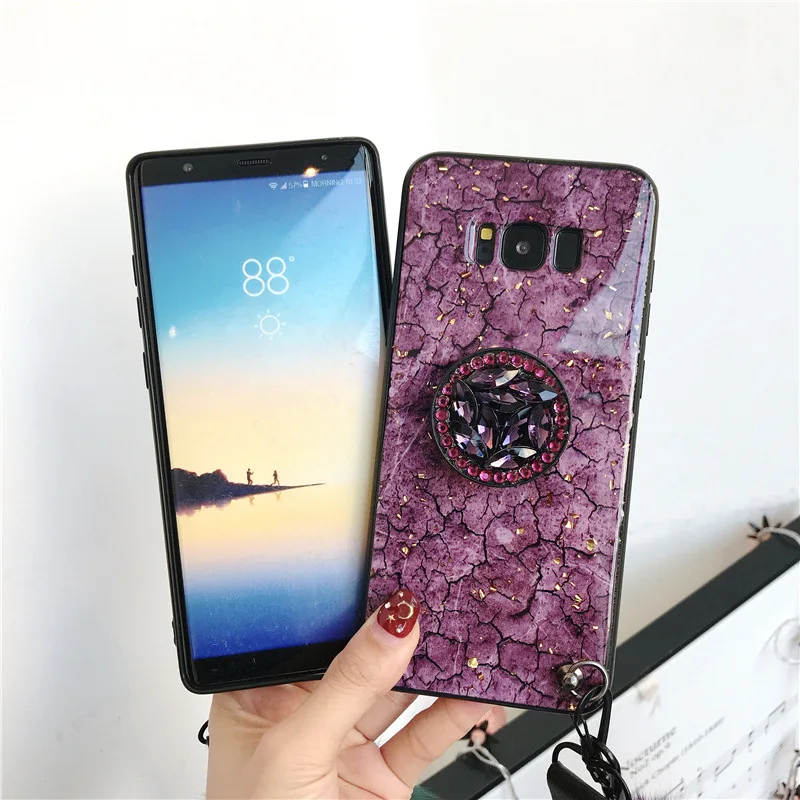 Мраморный чехол для телефона Samsung S20 S10 S9 S8 Plus Note 10 9 A90 A70 A50 A10S A20S M30 Золотая фольга -