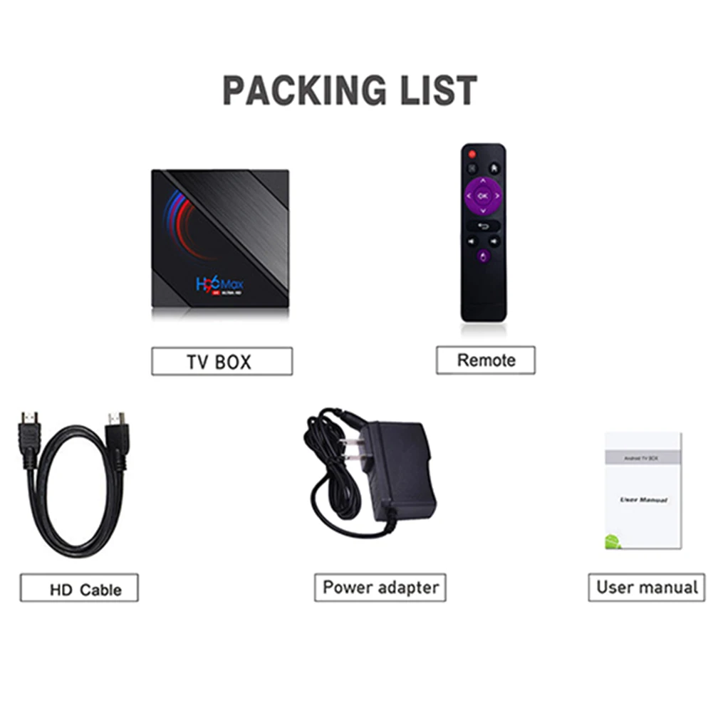 

H616 TV Box Video 6K USB 3.0 BT 4.0 Ultra HD 5GHz 2.4GHz For Android 10.0 Audio Dual-WiFi Set Top 2GB RAM 16GB ROM 3D