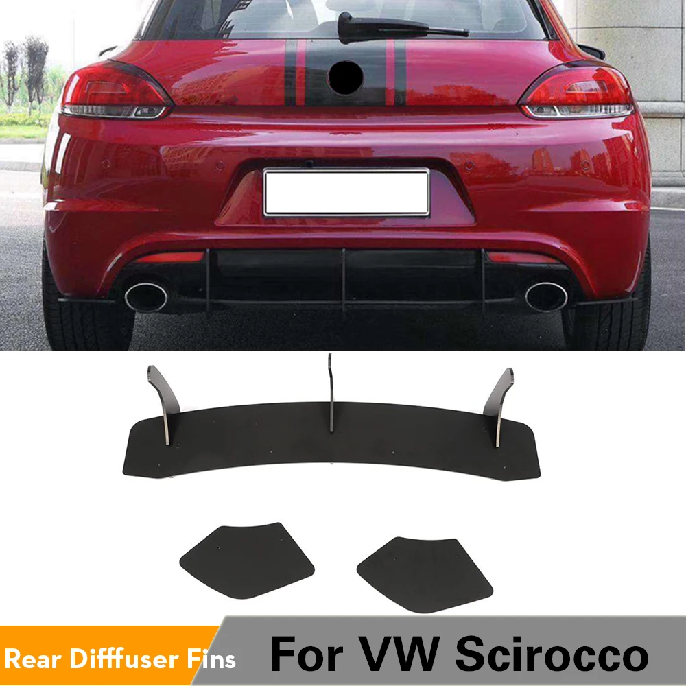 Диффузор для заднего бампера VW Scirocco 2015 2016 задний диффузор с ребрами не
