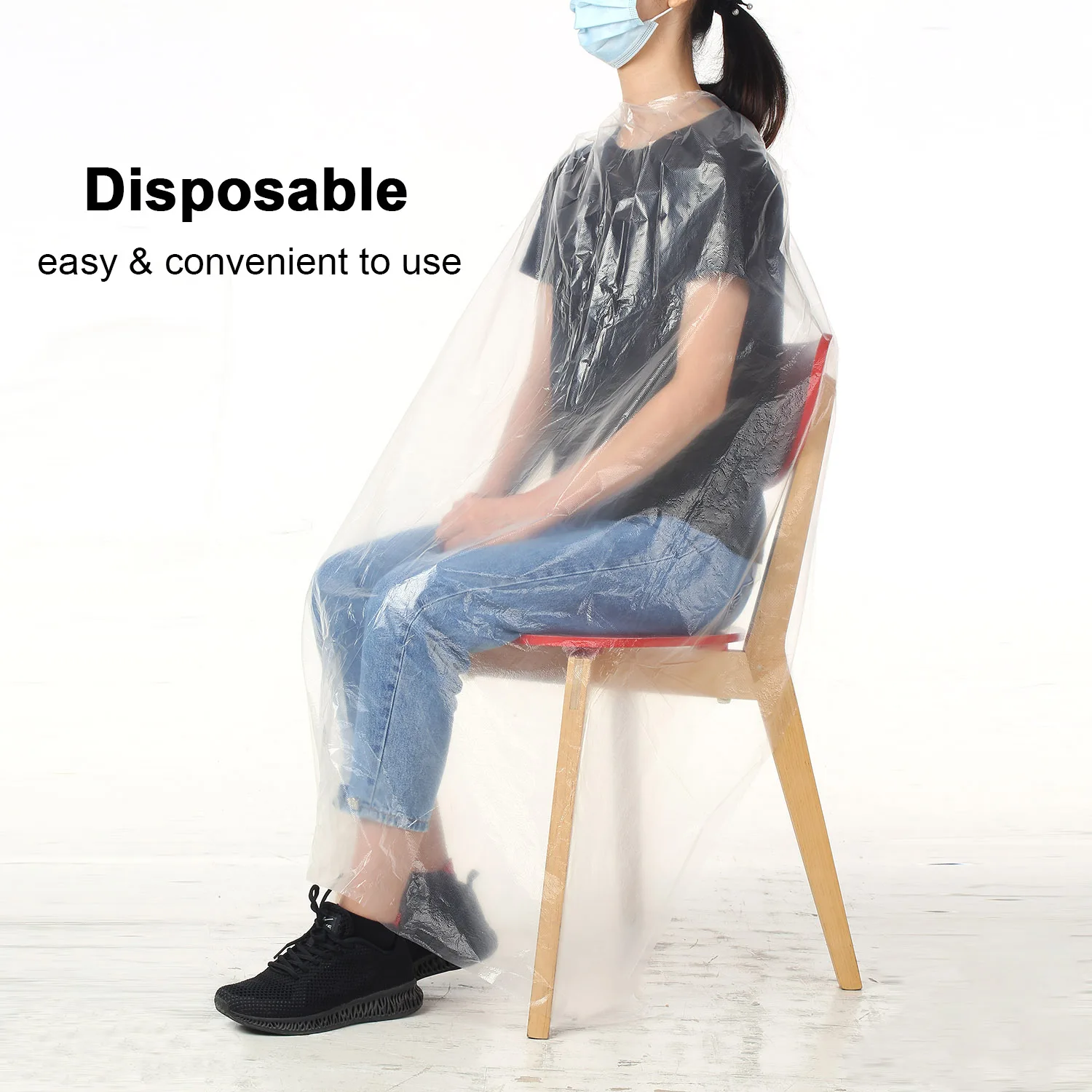 50 листов одноразовые накидки для салона волос Водонепроницаемый Стрижка фартук