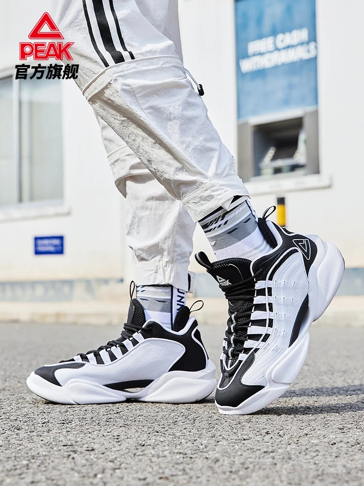 

Peak basketball culture high top casual shoes men's 2021 winter new hollow out midsole retro trend sports shoes