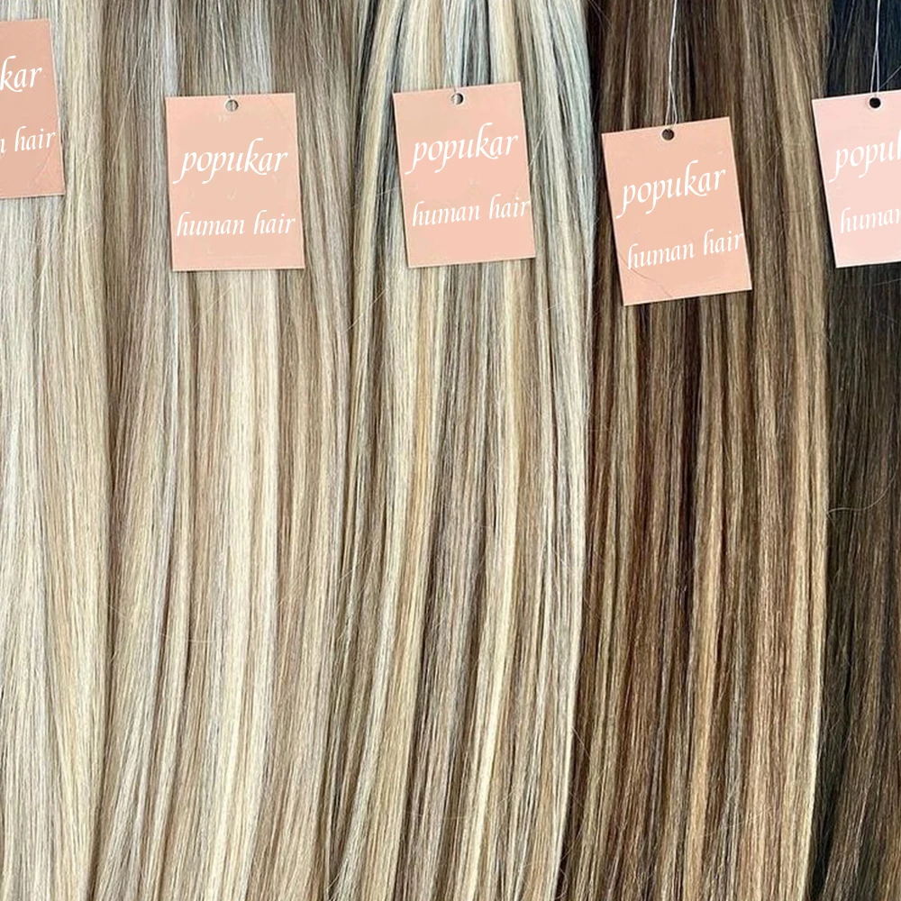 

POPUKAR Natural Halo Hair Extensions Remy Invisible Hidden Wire Hair Extensions Fish Line Human Hair Wholesale Free Shipping