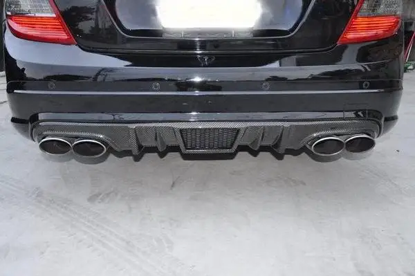 C Класс углеродного волокна задний диффузор спойлер для Mercedes Benz W204 C63 AMG Седан 4 двери 2008-2011 FRP