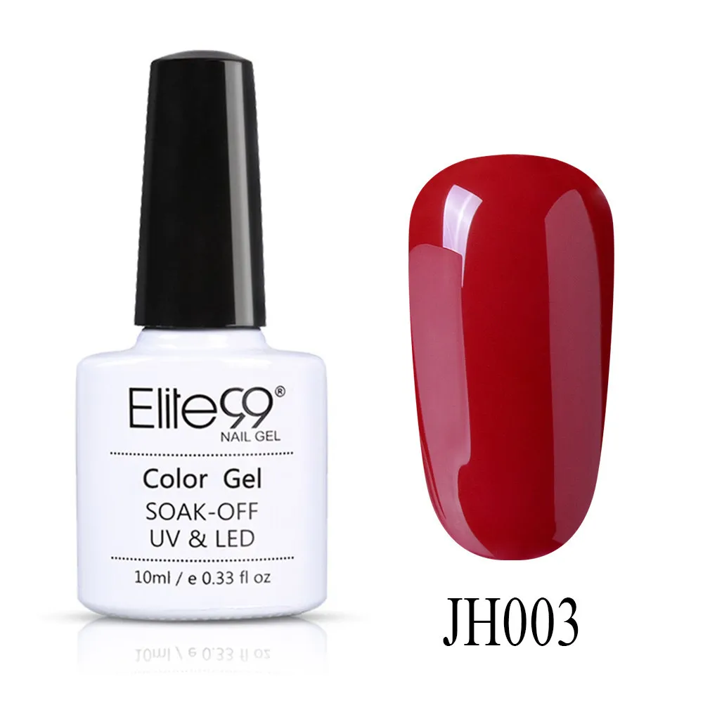 JH003 Elite99 10 мл винно-красный цвет УФ-гель для ногтей Чистый гель-лаки для ногтей гель-праймер длительное впитывание УФ гель для ногтей маникюр - Цвет: JH003